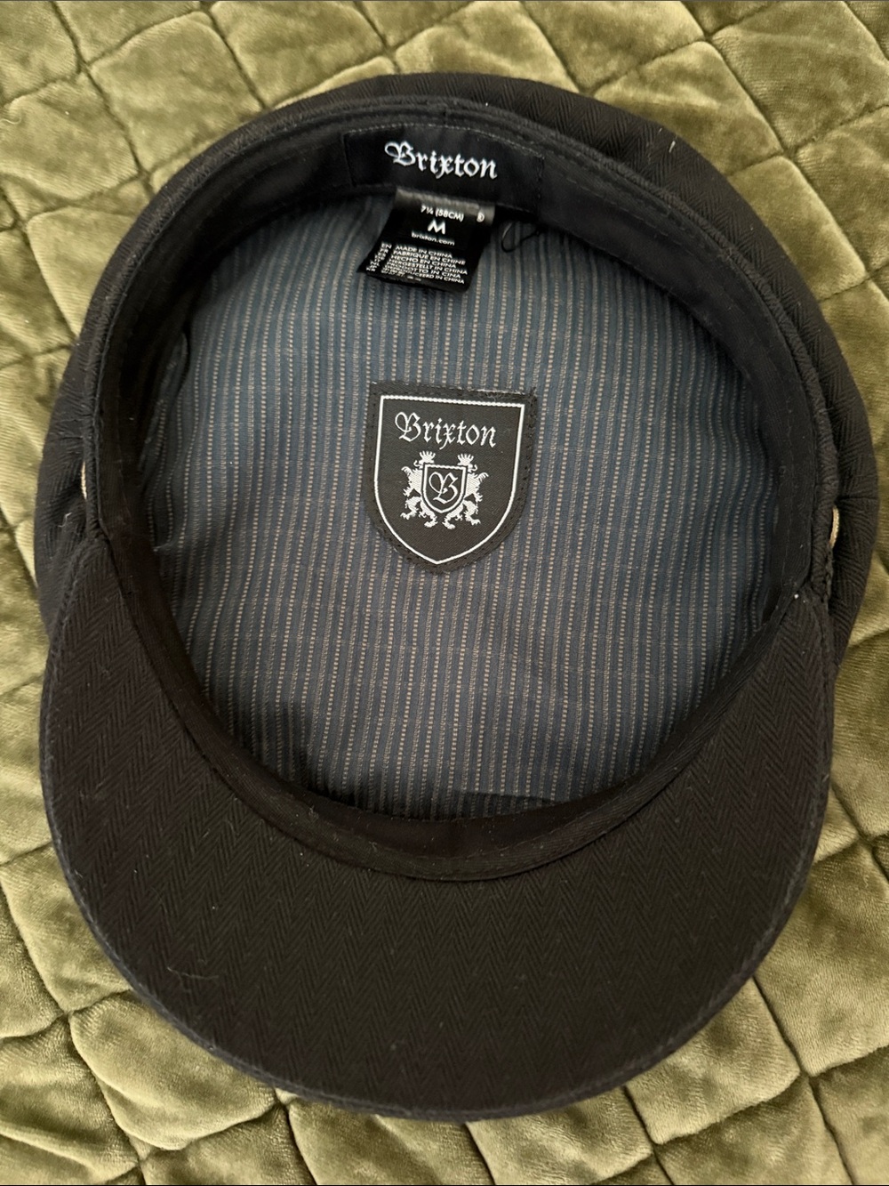 Brixton Black Newsboy Cap - Picture 2 of 4